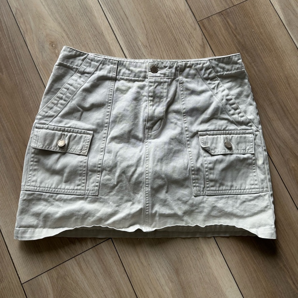 Calvin Klein Khaki / Tan Cargo Mini Skirt
